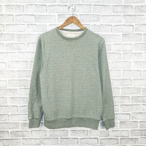 SATURDAYS Surf NYC Men's French Terry Crew Pullover Sweatshirt in Green sz M